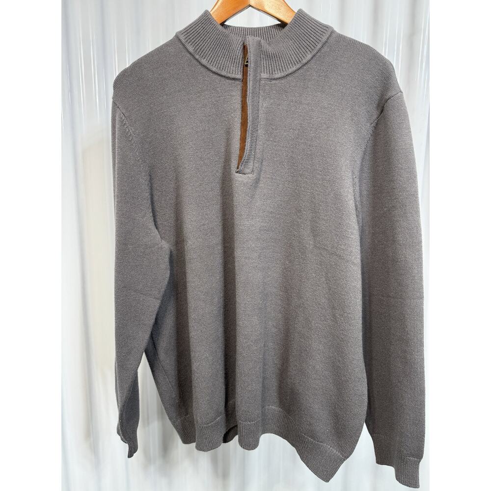 Marled Men’s Large NWT Grey Sweater 1/4 Zip W/crewed Collar.